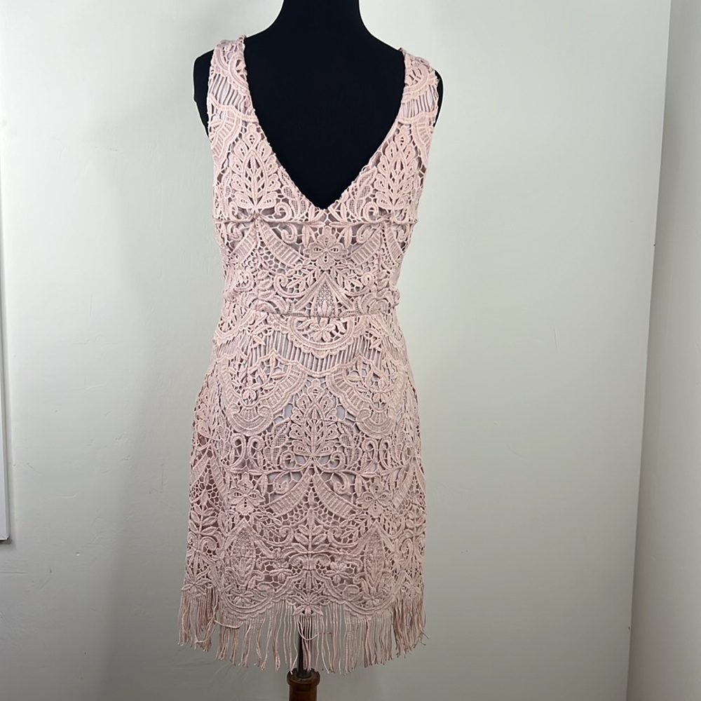 SAYLOR Elana Lace Up Fringe Dress S - Picture 7 of 9